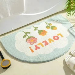 Kawaii Florale Fußmatte - Süße rutschfeste Matte für drinnen und draußen