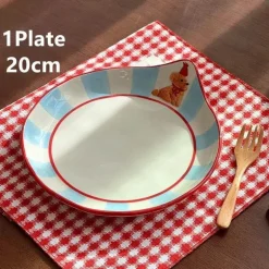 Kawaii Tier-Trinkgeschirr-Set – Süßer Hundebecher und Teller