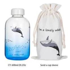 Kawaii Tier-Wasserflasche mit Hülle – Süße Trinklösung für draußen