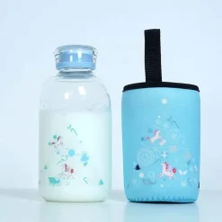 Kawaii Tier-Wasserflasche mit Hülle – Süße Trinklösung für draußen