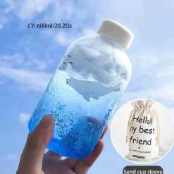 Kawaii Tier-Wasserflasche mit Hülle – Süße Trinklösung für draußen