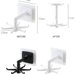 Küchengeschirrhaken-Organizer ohne Lochung – platzsparende Wandhaken