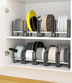 Küchengeschirr-Organizer-Regal – platzsparende Aufbewahrungslösung