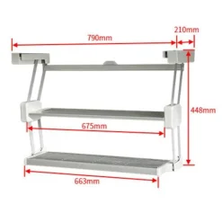 Küchen-Organizer, doppellagiges, herunterziehbares Lagerregal