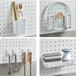 Küchen-Organizer, wandmontiertes Lochbrett-Lagerregal