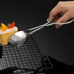 Küchenschere aus Edelstahl – Mehrzweck-Lebensmittelzange für Grill, Barbecue und Gebäck