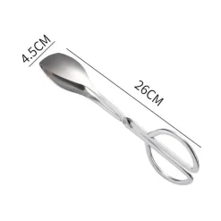 Küchenschere aus Edelstahl – Mehrzweck-Lebensmittelzange für Grill, Barbecue und Gebäck