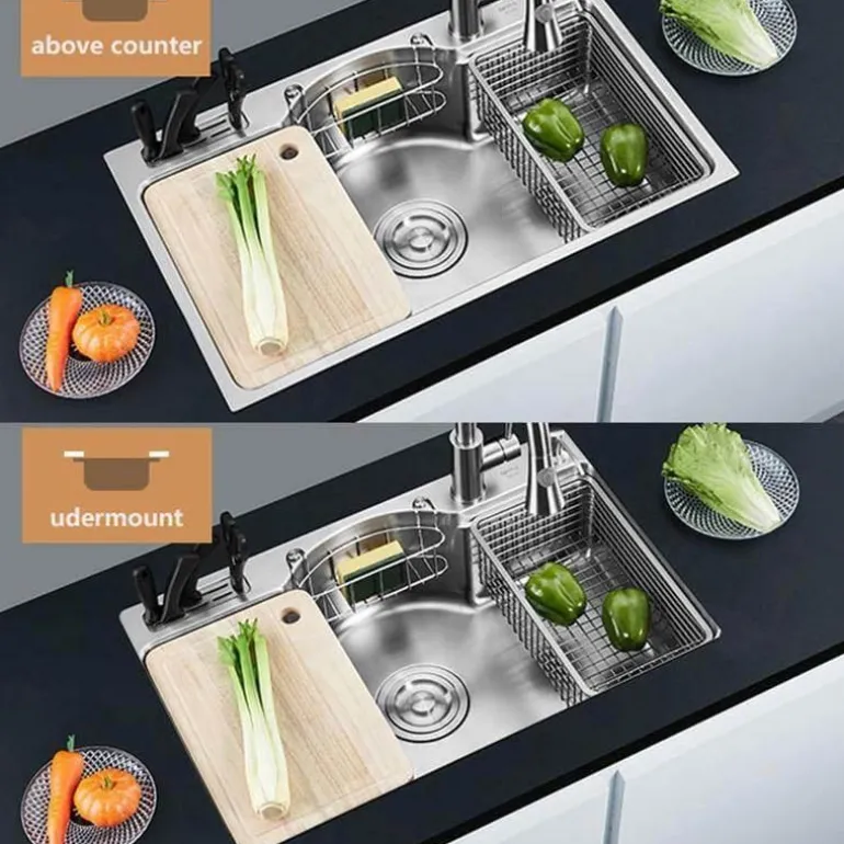 Küchenspüle aus Edelstahl – langlebiges, multifunktionales Design