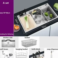 Küchenspüle aus Edelstahl – langlebiges, multifunktionales Design