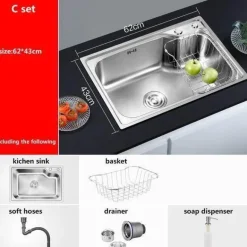 Küchenspüle aus Edelstahl – langlebiges, multifunktionales Design