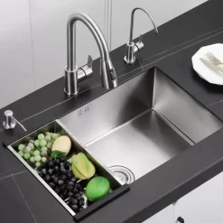 Küchenspüle aus gebürstetem Stahl – Infinity Edge Artisanal Design