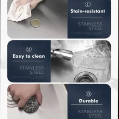Küchenspüle aus gebürstetem Stahl – Infinity Edge Artisanal Design