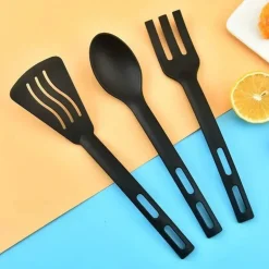 Küchenutensilien-Set aus Silikon – Campingspatel, Schlitzlöffel