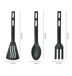 Küchenutensilien-Set aus Silikon – Tragbares Camping-Besteck und Löffel