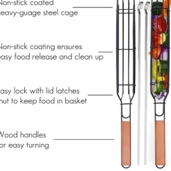 Kebab-Grillkorb - Grillspießhalter
