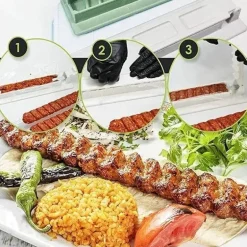 Kebab-Presse – Tragbares Grillspieß-Werkzeug zum Grillen von Fleisch