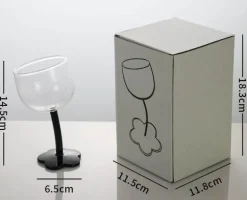 Kelchset aus Ripple-Glas – transparente Stielgläser für Wein und Cocktails