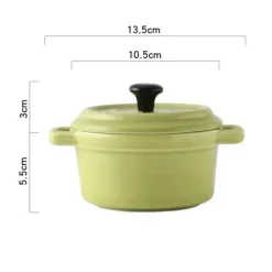 Keramik-Auflaufförmchen mit Deckel, ofenfeste Schüsseln zum Backen und Servieren