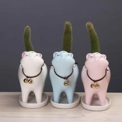 Keramik-Blumentopf in Katzenform – Aufsteigendes Design für Pflanzen