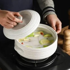 Keramik-Eintopf – vielseitiges, hitzebeständiges Steingut für Suppen-Bibimbap-Nudeln