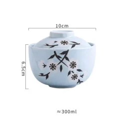 Keramik-Eintopf mit Deckel – 425 Mehrzweck-Suppenschüssel