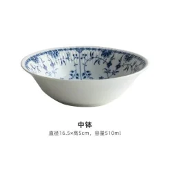 Keramik-Essset – Elegante blau-weiße Geschirrkollektion