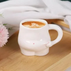 Keramik-Kaffeetasse mit Aufschrift „Big Belly Fat“ – lustiges Design