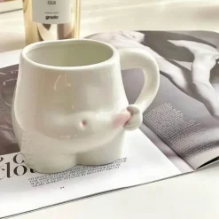 Keramik-Kaffeetasse mit Aufschrift „Big Belly Fat“ – lustiges Design