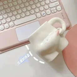 Keramik-Kaffeetasse mit Aufschrift „Big Belly Fat“ – lustiges Design