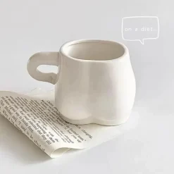 Keramik-Kaffeetasse mit Aufschrift „Big Belly Fat“ – lustiges Design