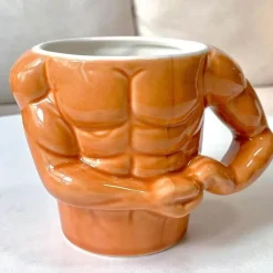Keramik-Kaffeetasse mit Muskelarm – Starke Tasse für Fitnessliebhaber