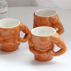 Keramik-Kaffeetasse mit Muskelarm – Starke Tasse für Fitnessliebhaber