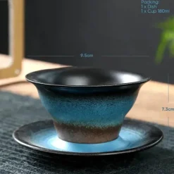 Keramik-Kaffeetasse und Untertassen-Set – Stilvolle Latte- und Teetasse