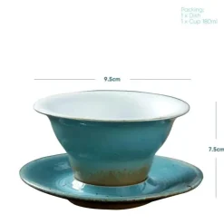 Keramik-Kaffeetasse und Untertassen-Set – Stilvolle Latte- und Teetasse