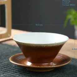 Keramik-Kaffeetasse und Untertassen-Set – Stilvolle Latte- und Teetasse
