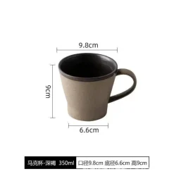 Keramik-Kaffeetassen-Set – Einzigartige Frühstückstassen mit Schale