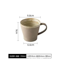 Keramik-Kaffeetassen-Set – Einzigartige Frühstückstassen mit Schale