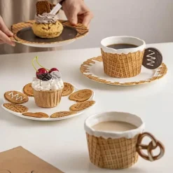 Keramik-Keksgeschirr-Set – Kreative Snack-Dessert-Kaffeeteller