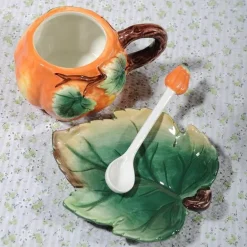 Keramik-Kürbisbecher-Set – Kreative Herbst-Kaffeebecher