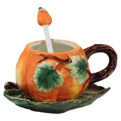 Keramik-Kürbisbecher-Set – Kreative Herbst-Kaffeebecher