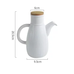 Keramik-Ölflasche – Stilvolles gestreiftes Küchendekor