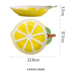 Keramik-Obstteller-Set – Ananas, Erdbeere, Zitrone, Tischdekoration