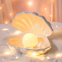 Keramikperlen-Nachtlampe - Dekoratives Tischlicht