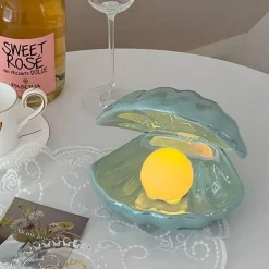 Keramikperlen-Nachtlampe - Dekoratives Tischlicht