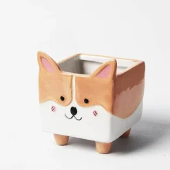 Keramik-Pflanzgefäß mit Pfotenabdruck – süßer Blumentopf für Katzen und Hunde