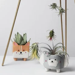 Keramik-Pflanzgefäß mit Pfotenabdruck – süßer Blumentopf für Katzen und Hunde