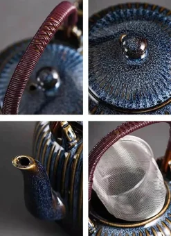 Keramik-Puer-Teekannen-Set – 800 ml Teegeschirr mit Filter