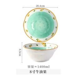 Keramik-Ramenschüssel-Set – große Nudel- und Suppenschüsseln