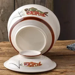 Keramik-Ramenschüssel-Set – Stilvolle japanische Nudelschüsseln