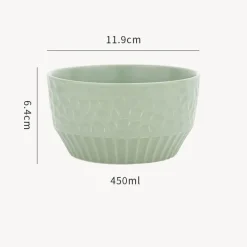 Keramikschüssel mit Gitterprägung – Dekoratives Küchengeschirr für stilvolles Essen